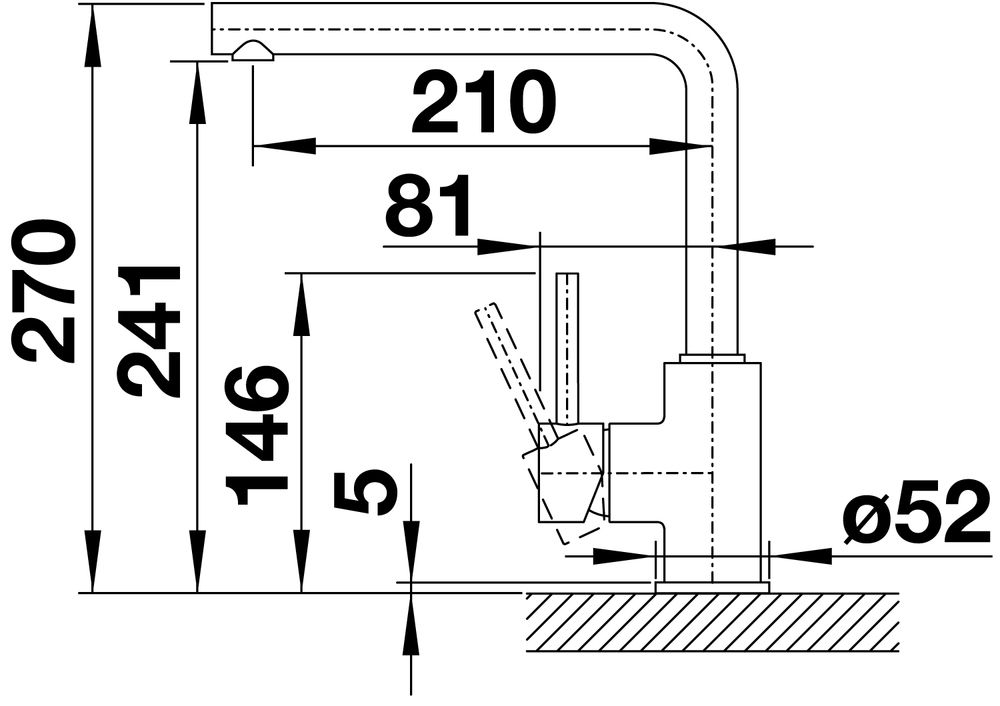 Кухонный смеситель Blanco Mila Galvanic Chrome 524213