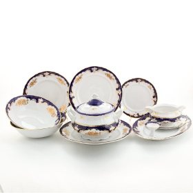Обеденный сервиз Leander Sonata Kobalt + Zlatá Růže 07162011-1457