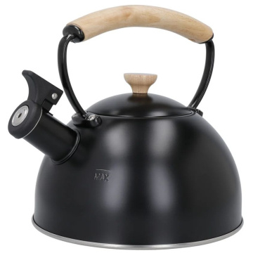 Чайник со свистком KitchenCraft La Cafetière Black Whistling Kettle with Wooden Handle LCWHKETBLK