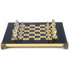 Шахматы Manopoulos Handcrafted Classic Metal Staunton Chess Set S32BLU