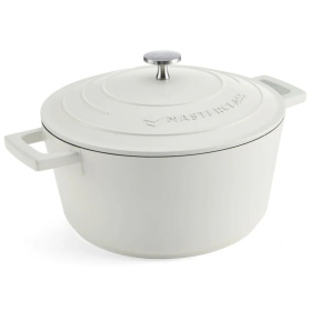 Кастрюля с крышкой KitchenCraft MasterClass Cream Cast Aluminium Casserole Dish MCMCRD24CRE