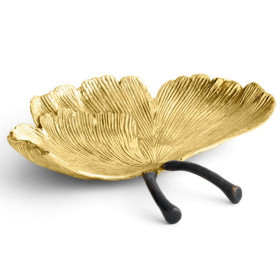 Блюдо для закусок Michael Aram Golden Ginkgo Catch All 132113