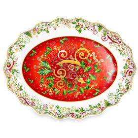 Блюдо овальное Lamart Palais Royal Christmas Mistletoe 23049