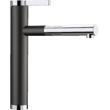 Кухонный смеситель Blanco Linee-S Silgranit-Look Dual Finish Black/Chrome 526171