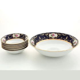 Набор из 7 салатников Leander Sonata Kobalt + Malé Květy 07161416-0440