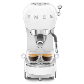 Кофеварка рожковая Smeg Macchina da Caffè Espresso Manuale 50's Style Bianco ECF02WHEU