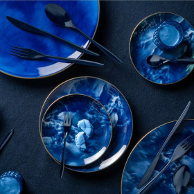 Набор столовых приборов Herdmar Vinci Casual Blue PVD Cutlery Set 2140000-blu