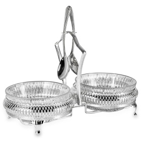 Набор из двух вазочек для варенья Queen Anne Double Jam Set/Spoons 0/4333