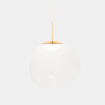 Подвесной светильник Tom Dixon Melt Medium Pendant Opal Blow-Moulded Gold MES03OPG-PEUM2
