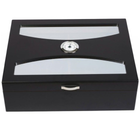 Хьюмидор для сигар Prestige Import Group Delano UV Glass Black Humidor