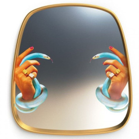 Зеркало Seletti Mirror Gold Frame Hands with Snakes 17040