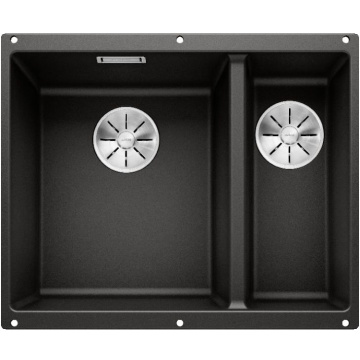 Кухонная мойка Blanco Subline 340/160-U Silgranit InFino Black 525985
