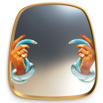 Зеркало Seletti Mirror Gold Frame Hands with Snakes 17040