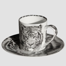 Чашка кофейная с блюдцем Taitù Wild Spirit Tigre Espresso & Piattino 12-1-91-C