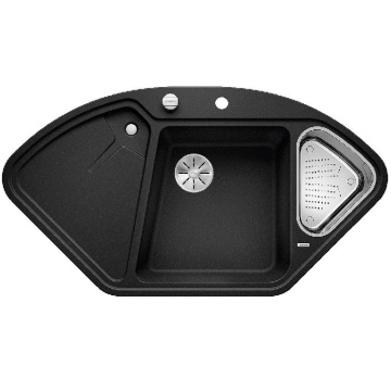 Кухонная мойка Blanco Delta II-F Silgranit InFino Anthracite 523670