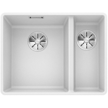 Кухонная мойка Blanco Subline 340/160-F Silgranit InFino White 523571