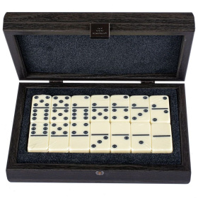 Домино Manopoulos Luxury Domino Set in Black Wooden Replica Case DXL10