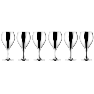 6 бокалов для вина Zepter Prince Stainless Steel Glasses Set LS-170-3.