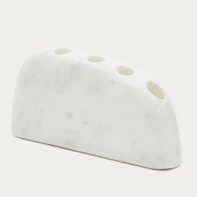 Подсвечник La Forma Signe White Marble Candleholder LF-212346