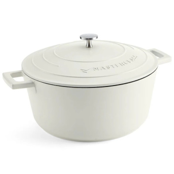 Кастрюля с крышкой KitchenCraft MasterClass Cream Cast Aluminium Casserole Dish MCMCRD28CRE