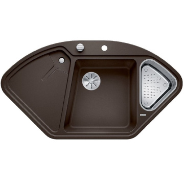 Кухонная мойка Blanco Delta II Silgranit InFino Coffee 523669