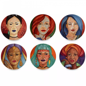 Набор из 6 тарелок Le Coq Porcelaine Animae Mix Decor Charger Plate Set LANIX36RO005320