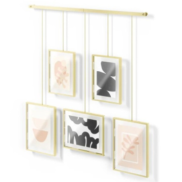 Панно для фотографий Umbra Exhibit Wall Picture Frames Set Matte-Brass 1013426-221