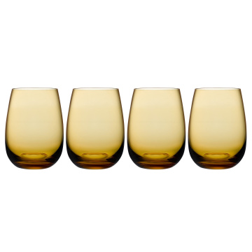 4 стакана для воды Nude Glass Colored U Set Amber Set 1107070-4