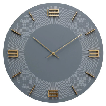 Настенные часы KARE Wanduhr Leonardo Grau/Gold 52054