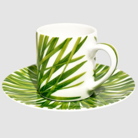 Чашка кофейная с блюдцем Taitù Life In Green Espresso & Piattino 12-13-91