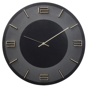 Настенные часы KARE Wanduhr Leonardo Schwarz/Gold 52053