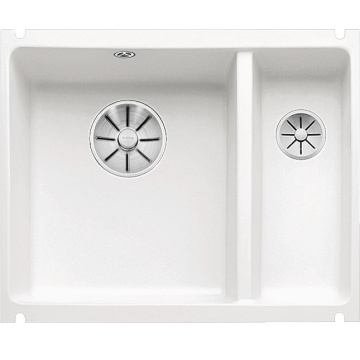 Кухонная мойка Blanco Subline 350/150-U Ceramic PuraPlus InFino Crystal White Glossy 523741