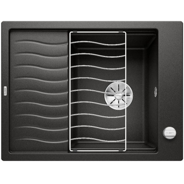 Кухонная мойка Blanco Elon 45 S Silgranit InFino Black 525879