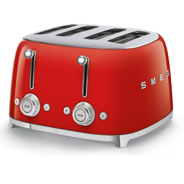 Тостер Smeg Tostapane 50's Style 4 fette Rosso TSF03RDEU