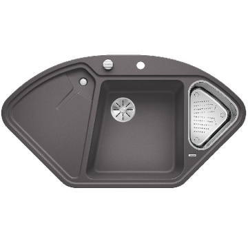 Кухонная мойка Blanco Delta II-F Silgranit InFino Rock Grey 523671