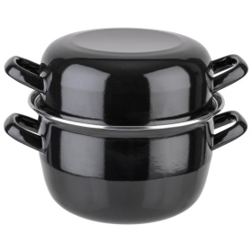 Кастрюля для мидий APS Mussel Pot Black Enamelled Sheet Steel 00626
