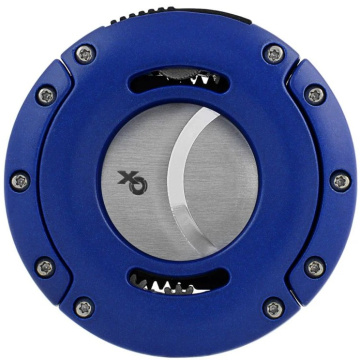 Сигарный каттер XiKar XO Stainless Steel Cigar Cutter Blue and Silver XI-403BLS