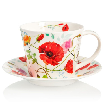 Чашка чайная с блюдцем Dunoon Islay Garden Poppies 78630227