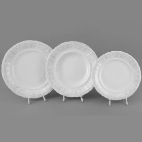 Набор из 18 тарелок Leander Sonata Šedé Vzory 07160119-3002