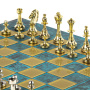 Шахматы Manopoulos Classic Metal Staunton Chess Set S34TIR. фото 5