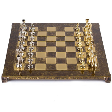 Шахматы Manopoulos Classic Metal Staunton Chess Set S34BRO