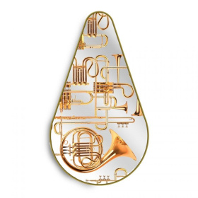 Зеркало Seletti Toiletpaper Mirror Gold Frame Pear Trumpets 17070