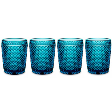 4 стакана для воды Vista Alegre Bicos Azul Old Fashion Blue Set 49000015