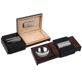 Хьюмидор для сигар Prestige Import Group Lacquer Brazilian Rosewood Sliding Ashtray w/ Humidor