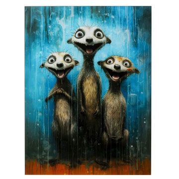 Картина KARE Glasbild Singing Meerkats 56281