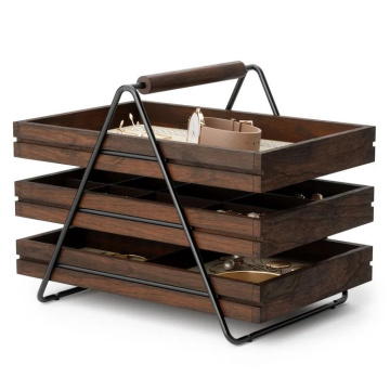 Шкатулка Umbra Terrace 3-Tier Jewelry Tray Black-Walnut 1004037-048