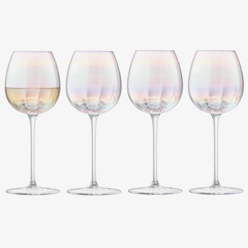 4 бокала для белого вина LSA International Pearl White Wine Glass Set G1332-12-401