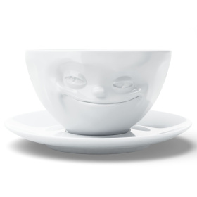 Чашка с блюдцем Tassen Coffee Cup Grinning white 01.41.01