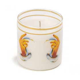 Свеча Seletti Toiletpaper Glass Candle Hands with Snakes 14081