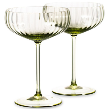 2 бокала для шампанского Anna Von Lipa Lyon Champagne Saucer Olive Green Set AVL-622-32